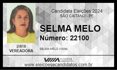 Candidato SELMA MELO 2024 - SÃO CAITANO - Eleições