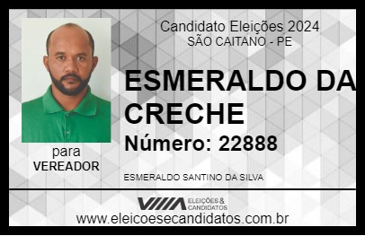 Candidato ESMERALDO DA CRECHE 2024 - SÃO CAITANO - Eleições