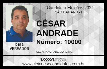 Candidato CÉSAR ANDRADE 2024 - SÃO CAITANO - Eleições