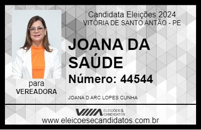 Candidato JOANA DA SAÚDE 2024 - VITÓRIA DE SANTO ANTÃO - Eleições