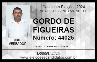 Candidato GORDO DE FIGUEIRAS 2024 - VITÓRIA DE SANTO ANTÃO - Eleições