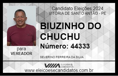 Candidato BIUZINHO DO CHUCHU 2024 - VITÓRIA DE SANTO ANTÃO - Eleições