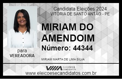 Candidato MIRIAM DO AMENDOIM 2024 - VITÓRIA DE SANTO ANTÃO - Eleições