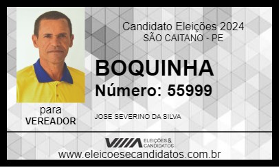 Candidato BOQUINHA DA LIMPEZA 2024 - SÃO CAITANO - Eleições