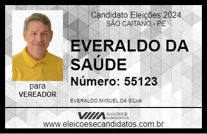 Candidato EVERALDO DA SAÚDE 2024 - SÃO CAITANO - Eleições