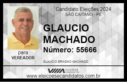 Candidato GLAUCIO MACHADO 2024 - SÃO CAITANO - Eleições