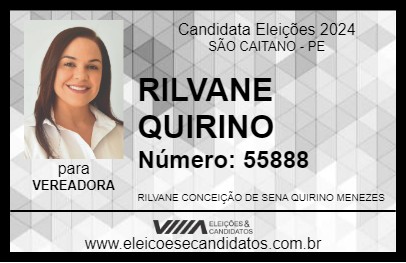 Candidato RILVANE QUIRINO 2024 - SÃO CAITANO - Eleições