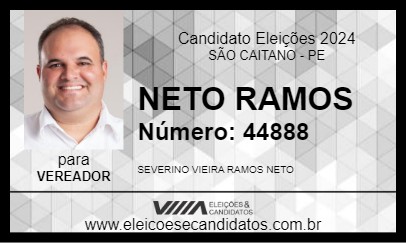 Candidato NETO RAMOS 2024 - SÃO CAITANO - Eleições