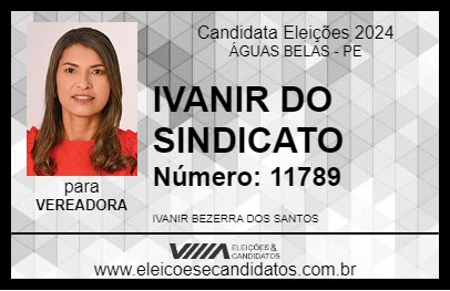 Candidato IVANIR DO SINDICATO 2024 - ÁGUAS BELAS - Eleições