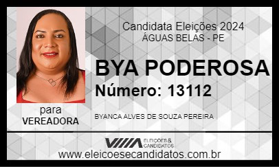 Candidato BYA PODEROSA 2024 - ÁGUAS BELAS - Eleições