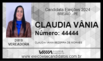 Candidato CLAUDIA VÂNIA 2024 - BREJÃO - Eleições