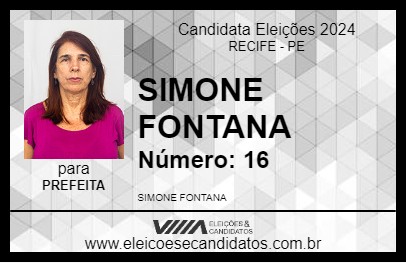 Candidato SIMONE FONTANA 2024 - RECIFE - Eleições