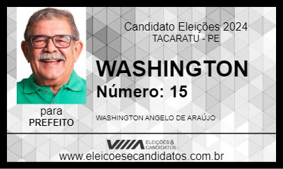 Candidato WASHINGTON 2024 - TACARATU - Eleições