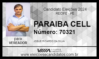 Candidato PARAIBA CELL 2024 - RECIFE - Eleições