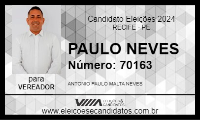 Candidato PAULO NEVES 2024 - RECIFE - Eleições