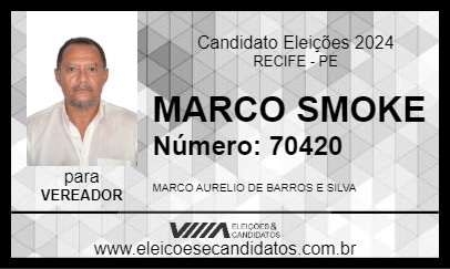 Candidato MARCO SMOKE 2024 - RECIFE - Eleições