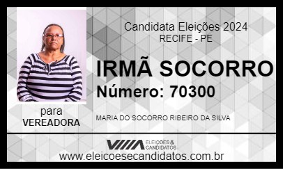 Candidato IRMÃ SOCORRO 2024 - RECIFE - Eleições