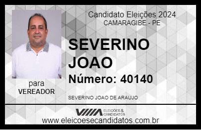 Candidato SEVERINO JOAO 2024 - CAMARAGIBE - Eleições