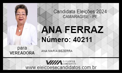 Candidato ANA FERRAZ 2024 - CAMARAGIBE - Eleições