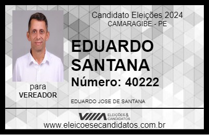 Candidato EDUARDO SANTANA 2024 - CAMARAGIBE - Eleições