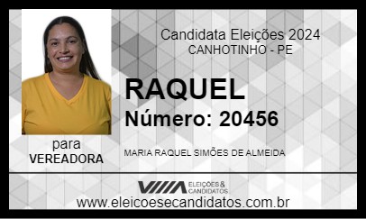 Candidato RAQUEL 2024 - CANHOTINHO - Eleições