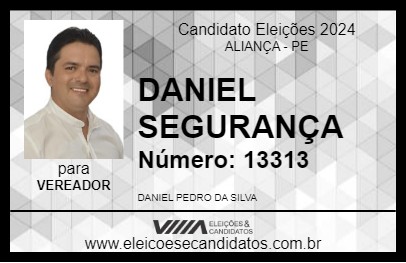 Candidato DANIEL SEGURANÇA 2024 - ALIANÇA - Eleições