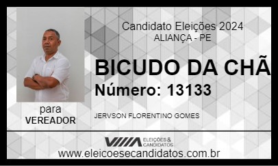 Candidato BICUDO DA CHÃ 2024 - ALIANÇA - Eleições