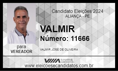 Candidato VALMIR 2024 - ALIANÇA - Eleições