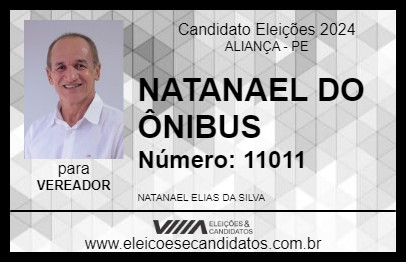 Candidato NATANAEL DO ÔNIBUS 2024 - ALIANÇA - Eleições