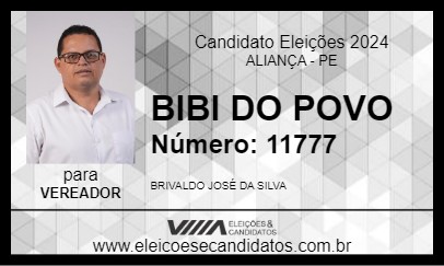 Candidato BIBI DO POVO 2024 - ALIANÇA - Eleições