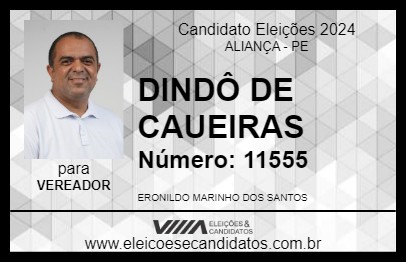 Candidato DINDÔ DE CAUEIRAS 2024 - ALIANÇA - Eleições