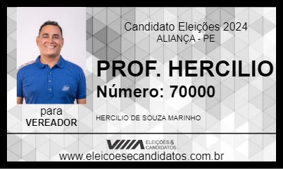 Candidato PROF. HERCILIO 2024 - ALIANÇA - Eleições