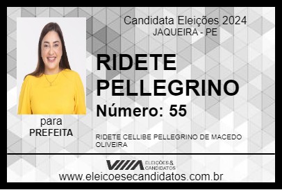 Candidato RIDETE PELLEGRINO 2024 - JAQUEIRA - Eleições