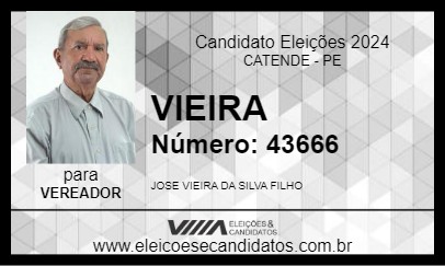 Candidato VIEIRA 2024 - CATENDE - Eleições