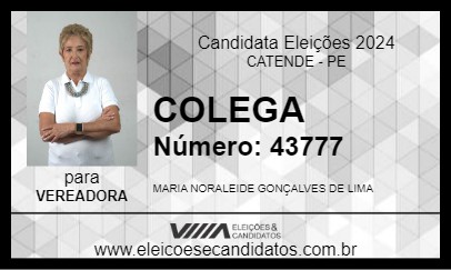 Candidato COLEGA 2024 - CATENDE - Eleições