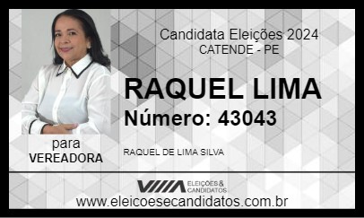 Candidato RAQUEL LIMA 2024 - CATENDE - Eleições