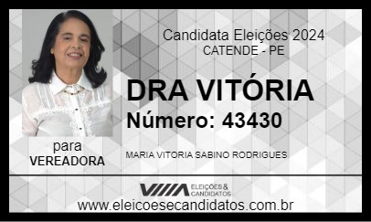 Candidato DRA VITÓRIA 2024 - CATENDE - Eleições