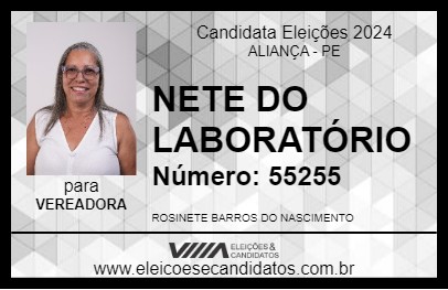 Candidato NETE DO LABORATÓRIO 2024 - ALIANÇA - Eleições