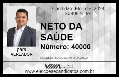 Candidato NETO DA SAÚDE 2024 - SURUBIM - Eleições