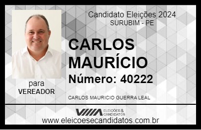 Candidato CARLOS MAURÍCIO 2024 - SURUBIM - Eleições