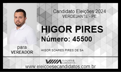 Candidato HIGOR PIRES 2024 - VERDEJANTE - Eleições