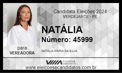 Candidato NATÁLIA 2024 - VERDEJANTE - Eleições