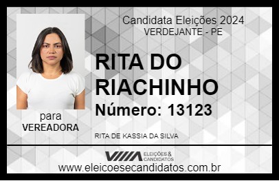 Candidato RITA DO RIACHINHO 2024 - VERDEJANTE - Eleições