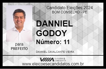 Candidato DANNIEL GODOY 2024 - BOM CONSELHO - Eleições