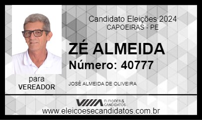 Candidato ZÉ ALMEIDA 2024 - CAPOEIRAS - Eleições