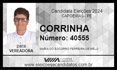 Candidato CORRINHA 2024 - CAPOEIRAS - Eleições