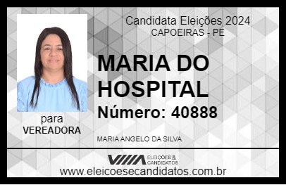 Candidato MARIA DO HOSPITAL 2024 - CAPOEIRAS - Eleições