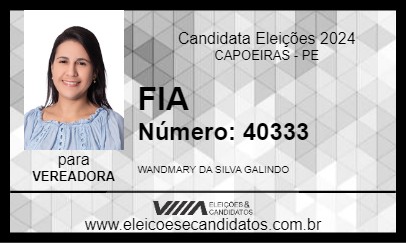 Candidato FIA 2024 - CAPOEIRAS - Eleições