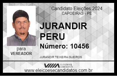 Candidato JURANDIR PERU 2024 - CAPOEIRAS - Eleições