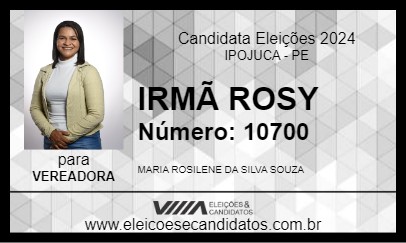 Candidato IRMÃ ROSY 2024 - IPOJUCA - Eleições